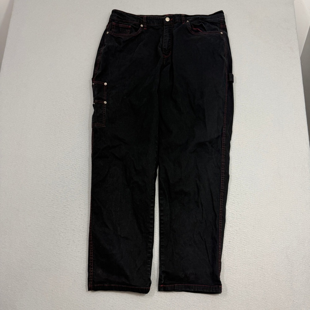 YoungLA Jeans Men's 36x32 Black Carpenter Stitching Workout Lifting YLA2635